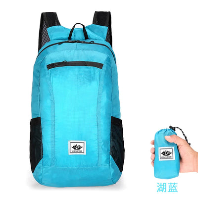 18L Portable Foldable Backpack Folding Mountaineering Bag Ultralight Outdoor Climbing Cycling Travel Knapsack Hiking Daypack by Smarsty