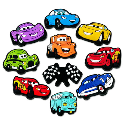 9-20pcs/set Disney Cars Truck Series for Park Shoe Charms Accessories for Classic Clog Shoe Decoration Kids Gifts