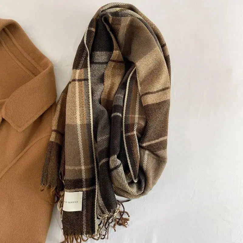 Winter Korean Style Thickened Warm Knit Scarf for Women - Smarsty