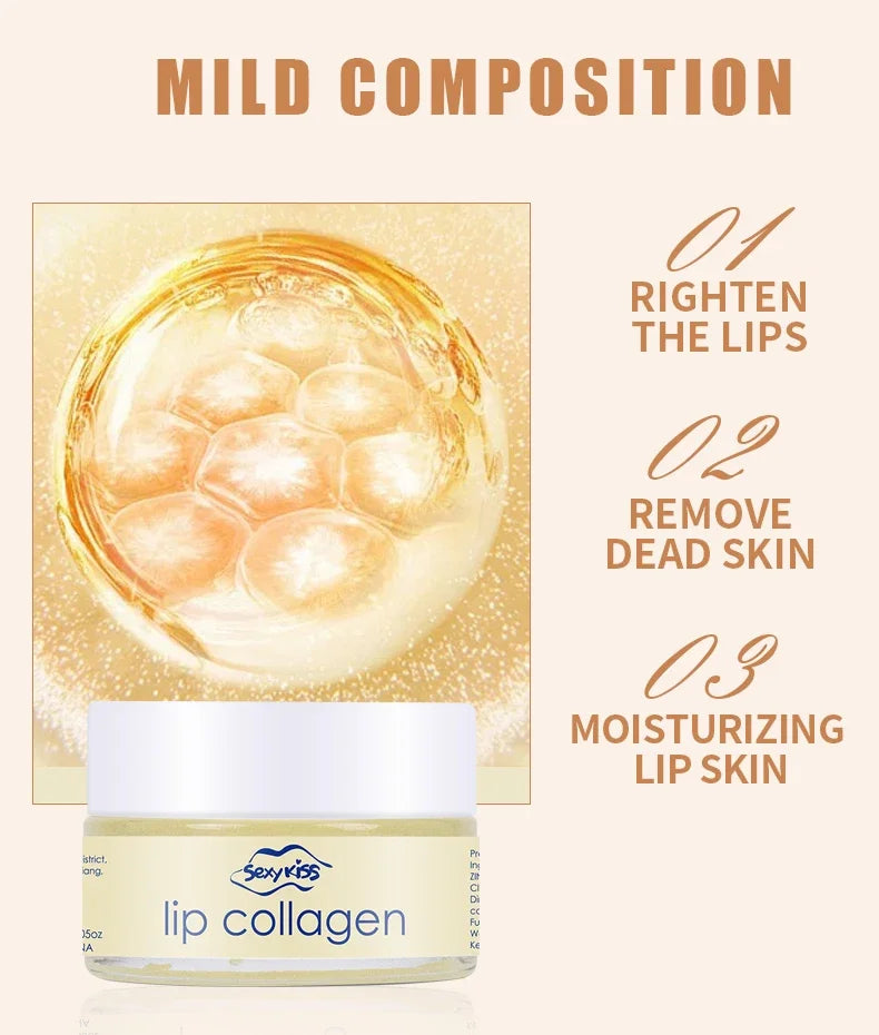 Hyaluronic Acid Collagen Lip Mask for Deep Hydration - Smarsty