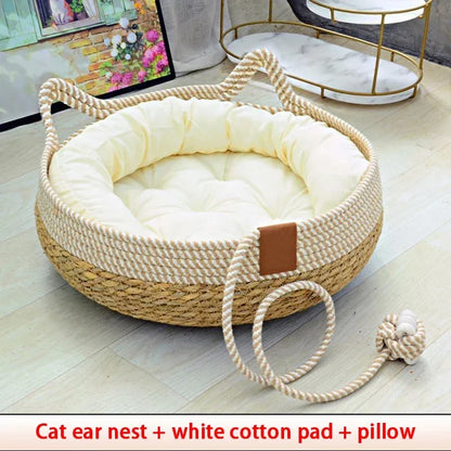 Breathable Summer Cat Bed with Removable Cover - Smarsty