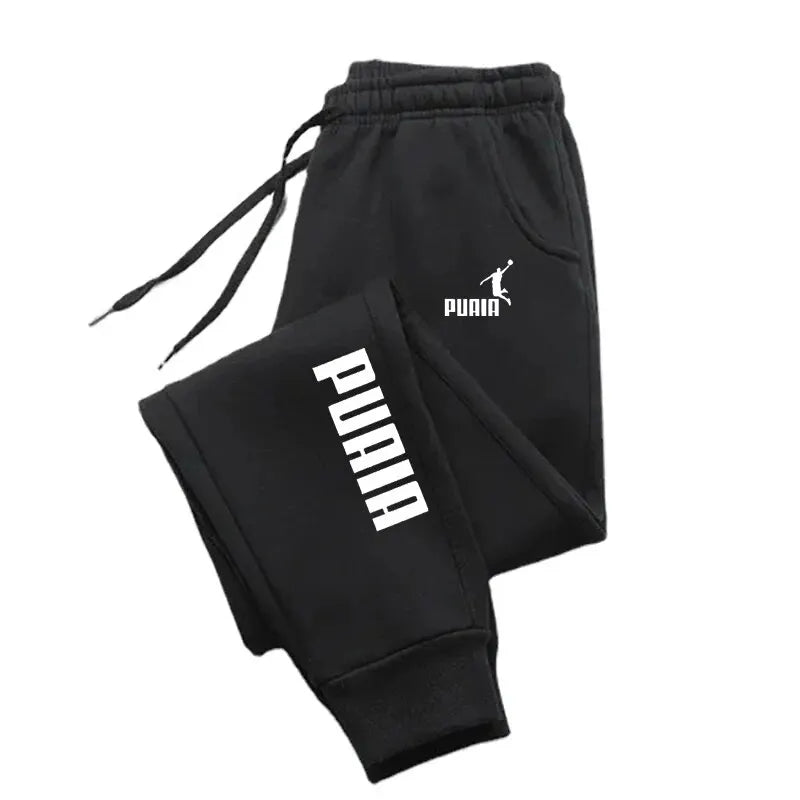 PUAIA Print Men's Pants Autumn/Winter New Sport Jogging Trousers Fitness Loose Fit Clothing Solid Color Outfit Streetwear Pants - Smarsty