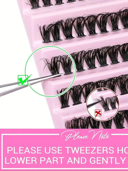 MJ Individual Cluster Lashes for Natural Volume Extensions - Smarsty