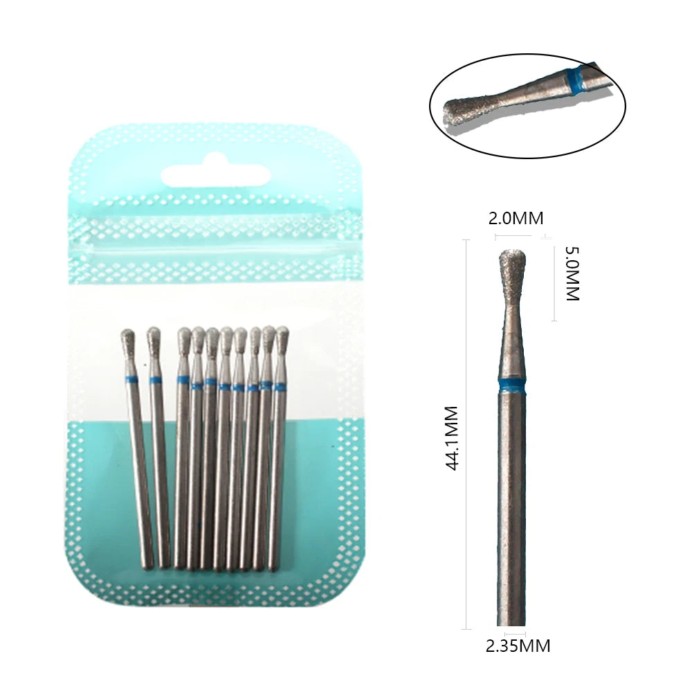 10 Piece Diamond Nail Drill Bit Set for Perfect Manicures - Smarsty