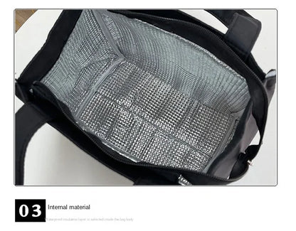 Large Capacity Insulated Lunch Bag With Sturdy Top Handle - Smarsty