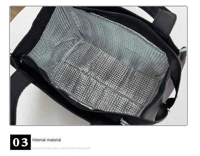 Large Capacity Insulated Lunch Bag With Sturdy Top Handle - Smarsty