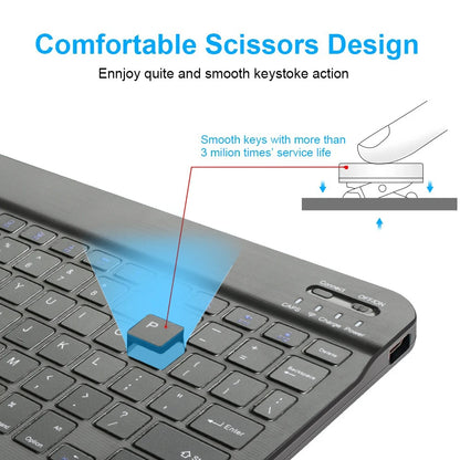 Bluetooth Keyboard For iPad Tablets Portable Wireless Slim