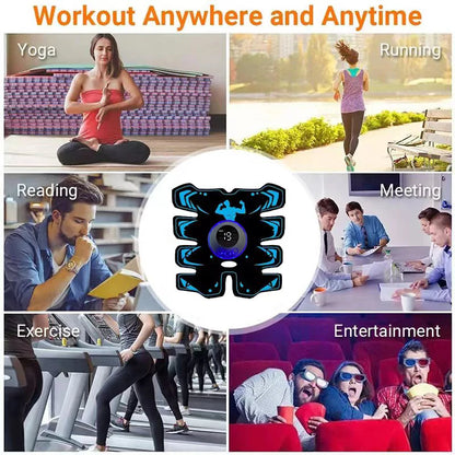USB Rechargeable EMS Muscle Stimulator for Effective Abdominal Training - Smarsty