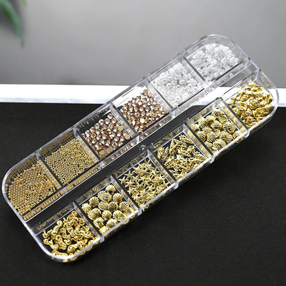 Ocean Gold Nail Art Charms for Stunning Manicure - Smarsty