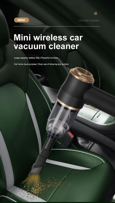High Power Car Blower Vacuum, 2-in-1 Strong Suction & Blowing, Portable for Auto/Home Cleaning, Dust Removal from Seat/Mat/Trunk - Smarsty