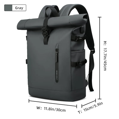 HK Expandable Travel Backpack Men Large Capacity Waterproof 15.6” Laptop Bag Hiking Rucksack Cycling Daypack Bag with USB Port - Smarsty