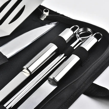 Stainless Steel BBQ Tool Set With Portable Storage Bag - Smarsty