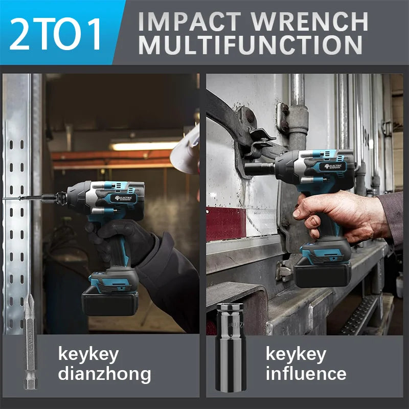 1800NM Cordless Electric Impact Wrench with Brushless Motor - Smarsty