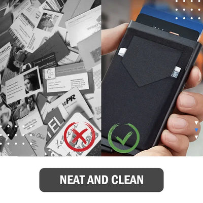 Rfid Smart Credit Card Holder Wallets Metal Slim Pop Up Minimalist Men Wallets Black Male Purse Money Bags Carteira Masculina - Smarsty