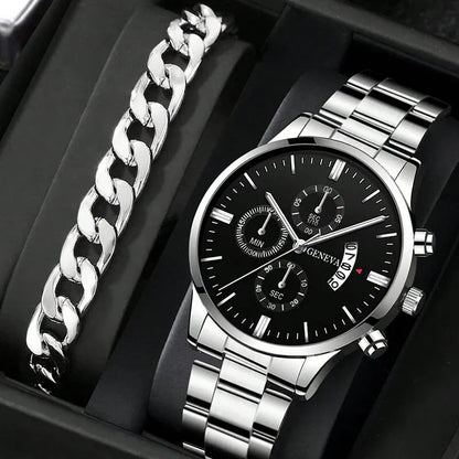 Luxury Quartz Business Watch for Men with Calendar Feature - Smarsty