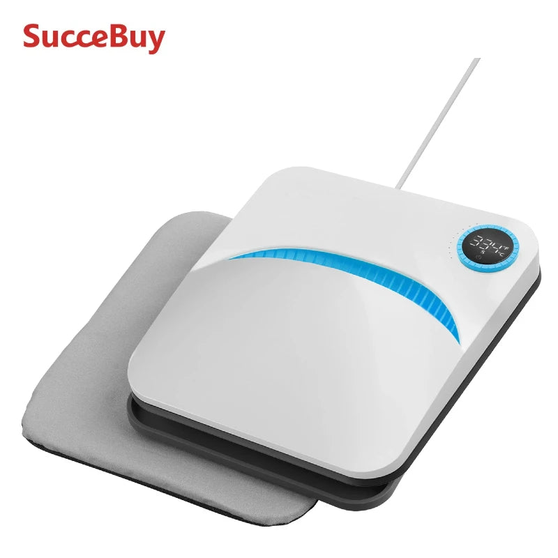 SucceBuy 9x9/12x10 in Portable Heat Press Machine DIY Shirt Printing Multifunctional Sublimation Transfer HTV Vinyl T-shirt Bag