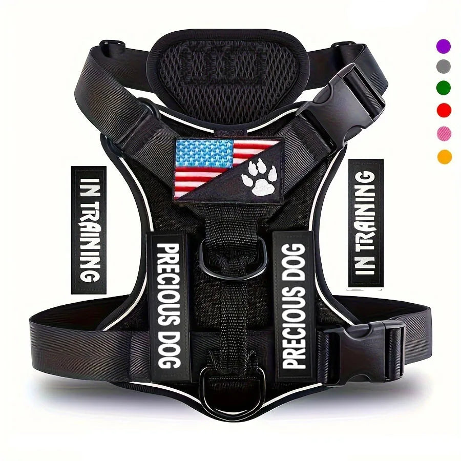 Reflective Service Dog Harness with Adjustable Soft Design - Smarsty