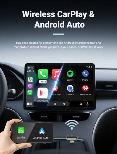 New Super Mini Carplay AI Box Wired to Wireless CarPlay/Android Auto 2in1 Box 5GHz WiFi5 for 99% Original Wired CarPlay/Auto Car - Smarsty