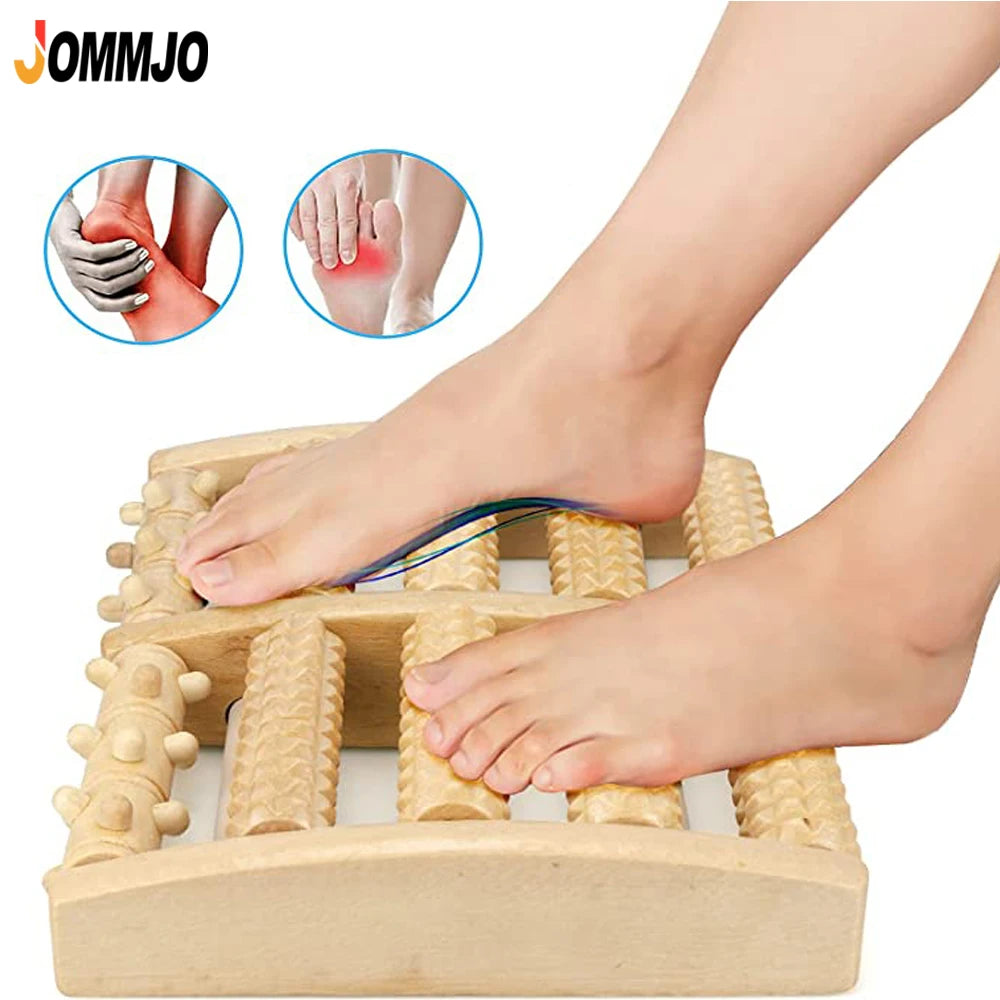 Wooden Foot Roller for Plantar Fasciitis Relief - Smarsty