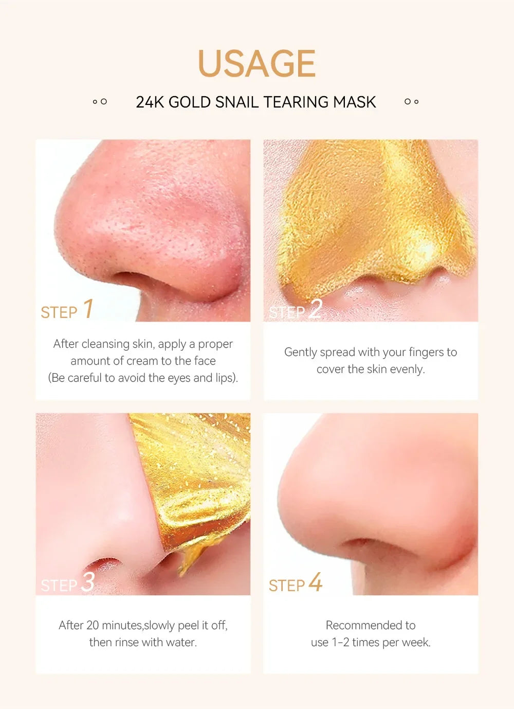 LAIKOU 24K Gold Sakura Peeling Mask for Anti Aging - Smarsty