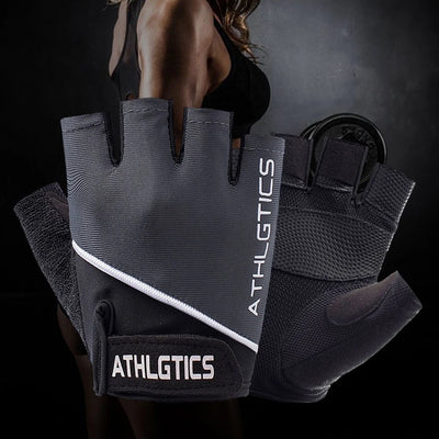 1Pair Breathable Cycling Gloves Workout Gym Gloves for Men Women Weight Lifting Fingerless Gloves Training Exercise Fitness by Smarsty