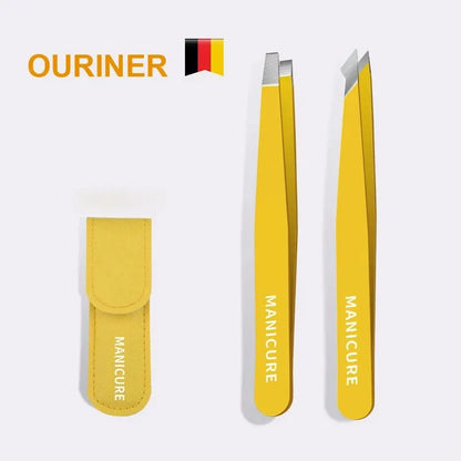 Stainless Steel Eyebrow Tweezers for Precise Hair Removal - Smarsty