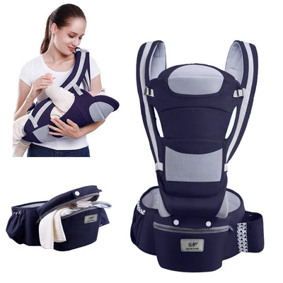 Ergonomic Baby Carrier Backpack Infant Baby Hipseat Carrier Front Facing Ergonomic Kangaroo Baby Wrap Sling Travel Backpack by Smarsty