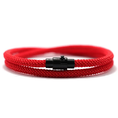 Double Layer Magnetic Buckle Men's Survival Bracelet - Smarsty