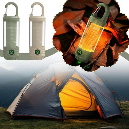 1000LM Super Bright Outdoor Hiking Fishing Tent Lamp 1200mAh Rechargeable Dual Light Source Tent Light Outdoor Camping Lantern