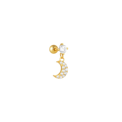 Sterling Silver Heart Zircon Stud Earrings Elegant Gift - Smarsty