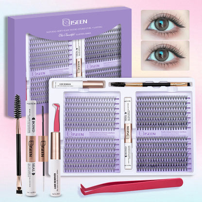 ISEEN DIY Eyelash Extension Kit with Bond and Tweezers - Smarsty