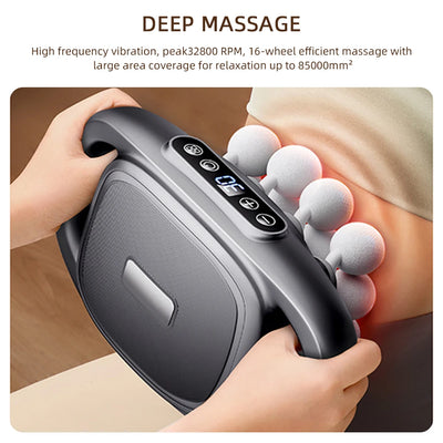 16-Head Fascia Gun High-Frequency Vibration Body Massage Gun Back and Waist Massager Neck Shoulder Massager Muscle masajeador - Smarsty
