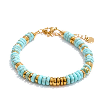 Colorful Natural Stone Beads Waterproof Bracelet for Women - Smarsty