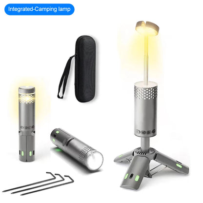 Upgraded Camping LED Telescopic Flashlight with Tripod Rechargeable Emergency Lamp Outdoor Portable orch Light Table Lamp Tent by Smarsty