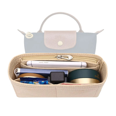 Felt Insert Bag Organizer Bag In Bag For Handbag Purse Organizer for Longchamp Mini Shoulder Bag - Smarsty