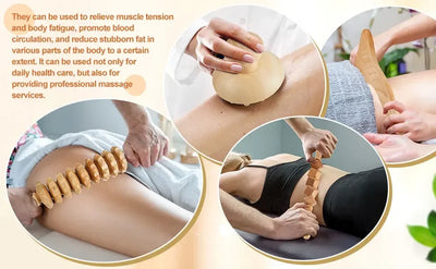 Wooden Lymphatic Drainage Massage Tools for Body Shaping - Smarsty