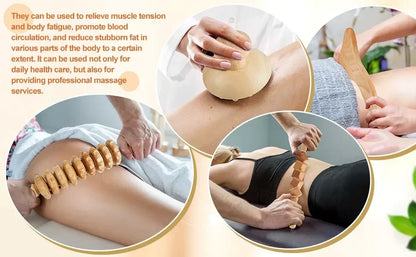 Wooden Lymphatic Drainage Massage Tools for Body Shaping - Smarsty