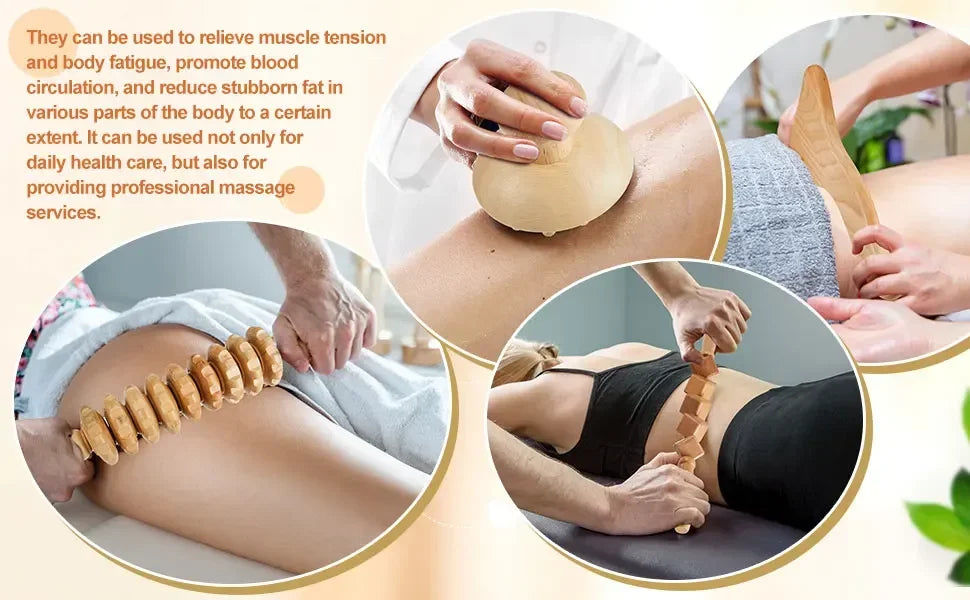 Wooden Lymphatic Drainage Massage Tools for Body Shaping - Smarsty