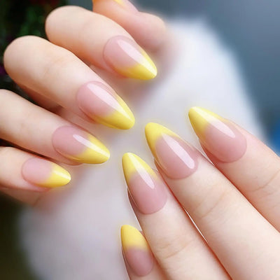 Glossy Pink Press On Nails 24pcs Full Cover Elegant Style - Smarsty