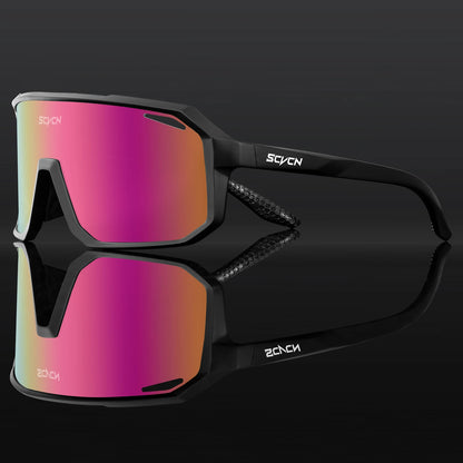 SCVCN Photochromic Cycling Glasses Bike Mountain Bicycle Golf UV400 Sunglasses Sport Protection Glasses for Men Women Baseball