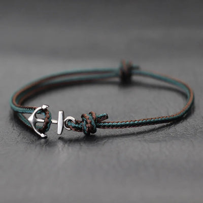 Men's Anchor Bracelet Adjustable Marine Rope Jewelry - Smarsty