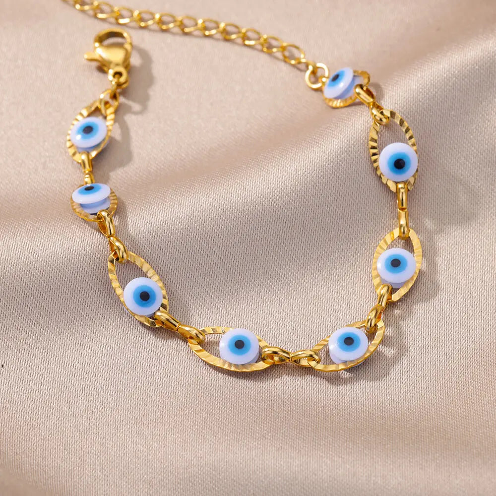 Gothic Rainbow Evil Eye Bracelet for Women - Smarsty