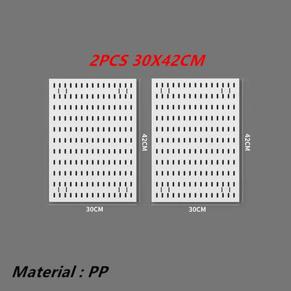 Punch-free Hole Board Vertical Desktop Wall Hanging Office Desk Storage Shelf Reading Room Desktop kitchen Bathroom Storage Rack by Smarsty