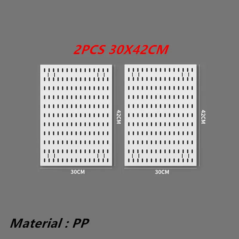 Punch-free Hole Board Vertical Desktop Wall Hanging Office Desk Storage Shelf Reading Room Desktop kitchen Bathroom Storage Rack by Smarsty