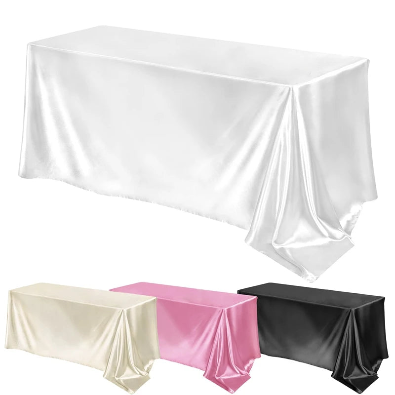 Satin Rectangle Tablecloth for Elegant Wedding Decor - Smarsty