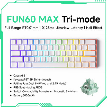 60 Percent Wireless Mechanical Keyboard With ARGB Lighting