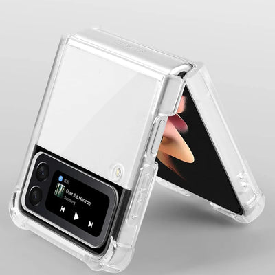 Magnetic Transparent Galaxy Z Flip Case Wireless Charging - Smarsty