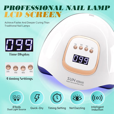 UV LED Nail Lamp 380W for Fast Gel Drying - Smarsty