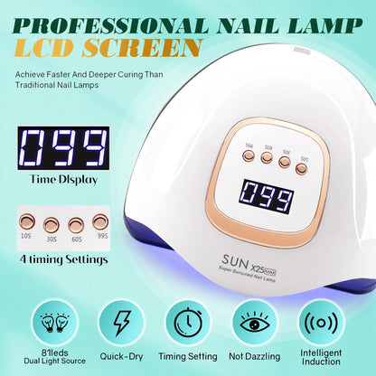 UV LED Nail Lamp 380W for Fast Gel Drying - Smarsty
