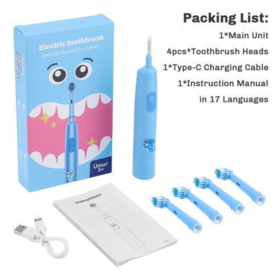 Smart Rotating Timing Electric Toothbrush, Rechargeable Rotary Toothbrush with 4 Heads, 5 Modes Setting Teeth Whitening Oral Car - Smarsty